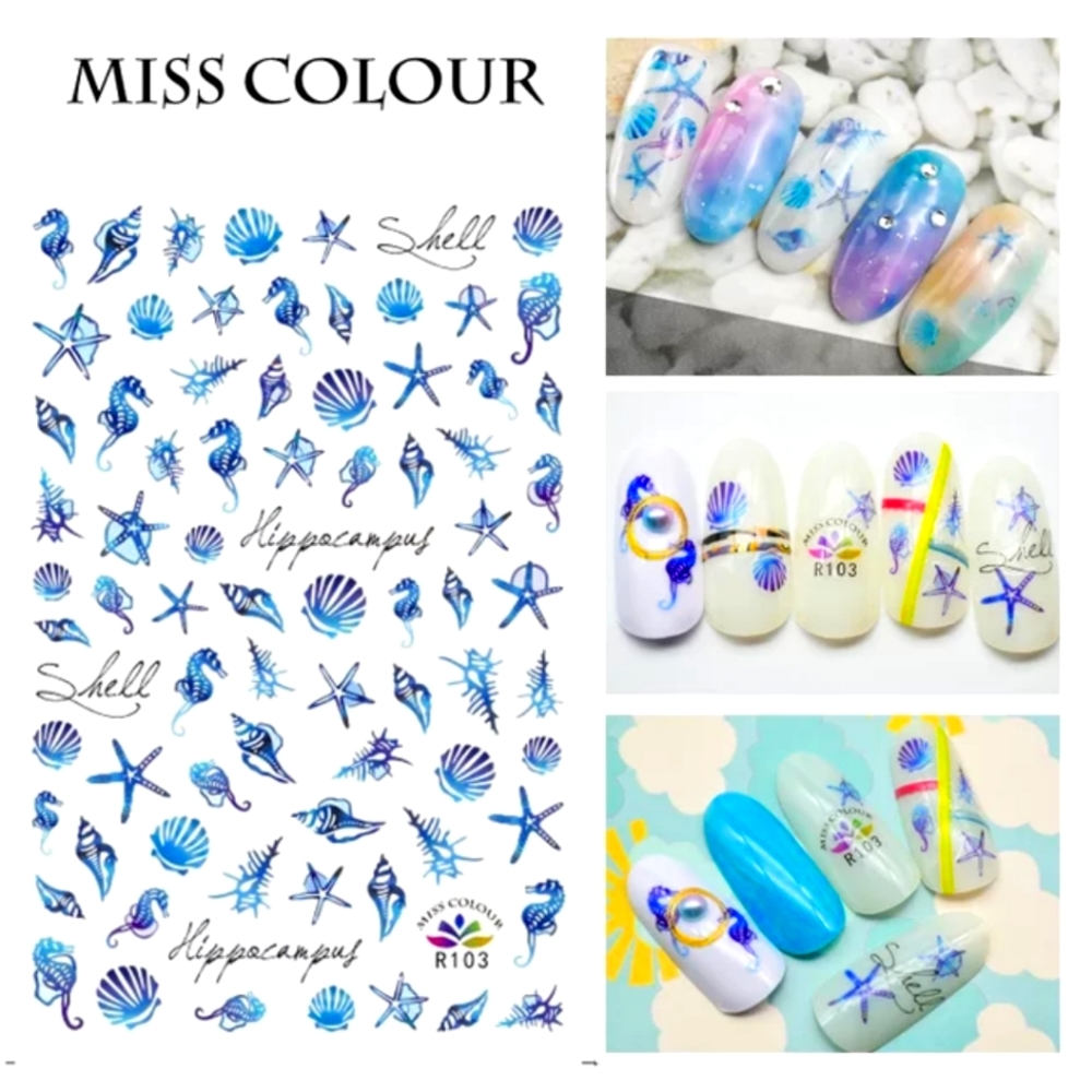 💅 She Sells Seashells Peel & Stick Nail Art Stickers Mani Pedi